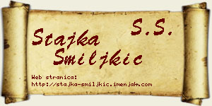 Stajka Smiljkić vizit kartica